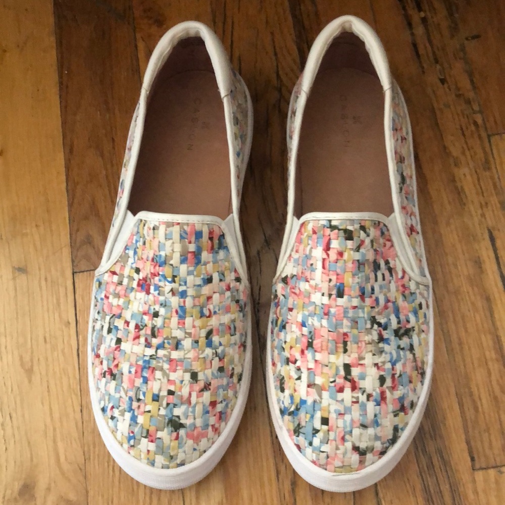 Multi colored slip on walking shoe